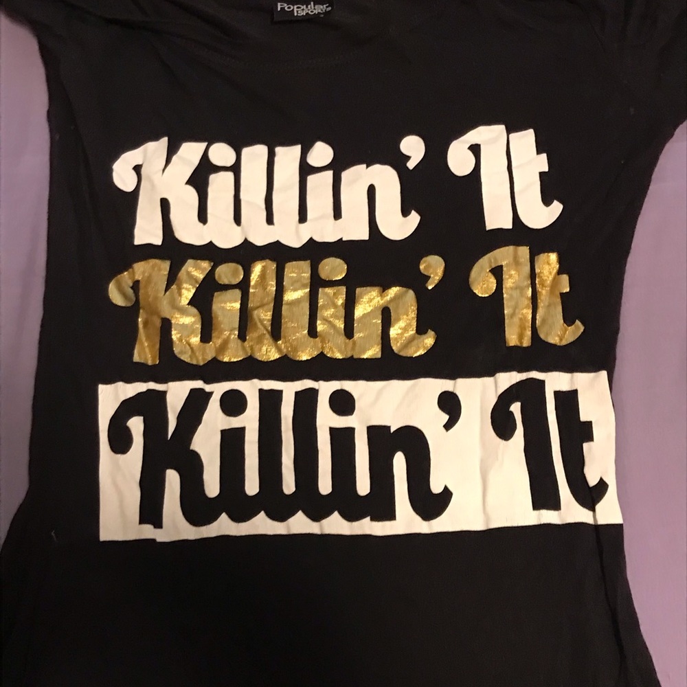 A labeled “Killin it” shirt